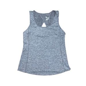 Old Navy‎ Active  Tank Top Size Medium Grey Heathered Go-Dry Fitted Cut-Out Back